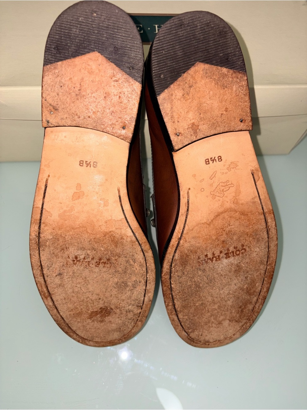 Cole Haan Brown Leather Tassel Kiltie Loafers - Picture 4 of 8